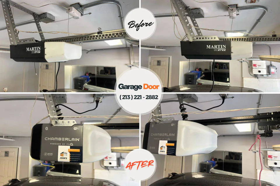 Before and after: garage door repair Brookdale, SC